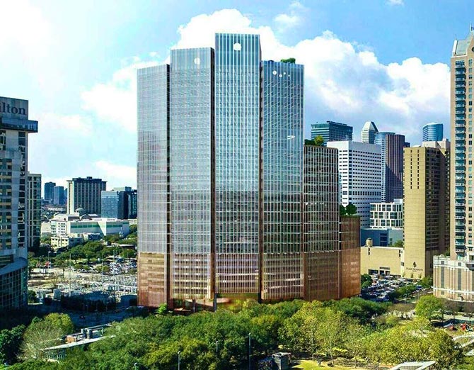 Fall protection at the construction project 1550 On the Green in Houston, TX USA
