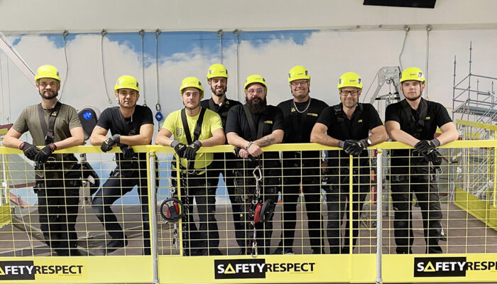 Training with personal fall protection - SafetyRespect Academy