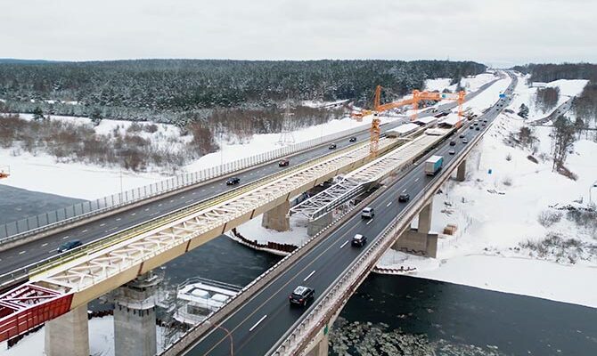 Fall protection at reconstruction of A. Meskinis bridge Lithuania