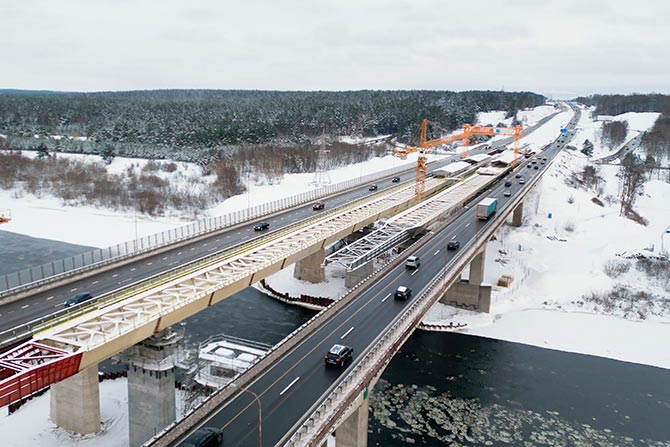 Fall protection at reconstruction of A. Meskinis bridge Lithuania