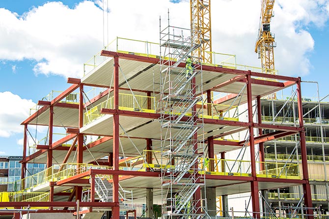 temporary edge protection at construction site temporary edge protection at construction site