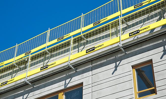 Fall protection on house facade