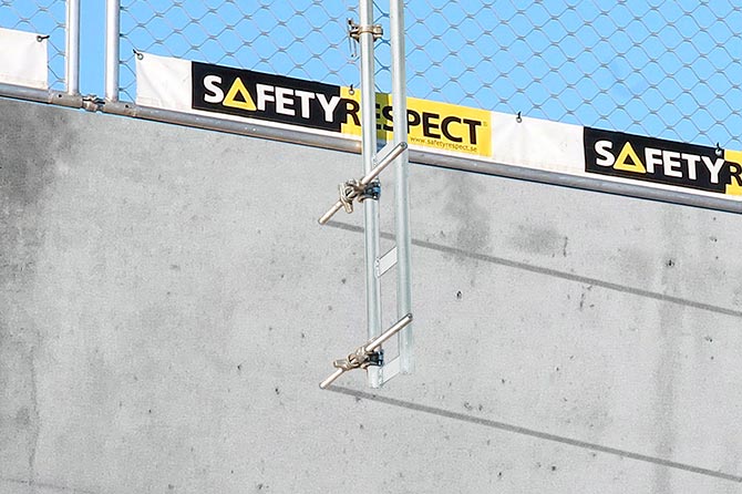 hall system attachment fall protection concrete