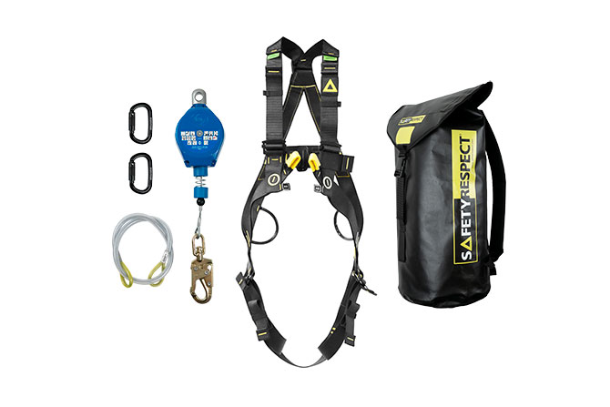 Personal fall protection construction kit