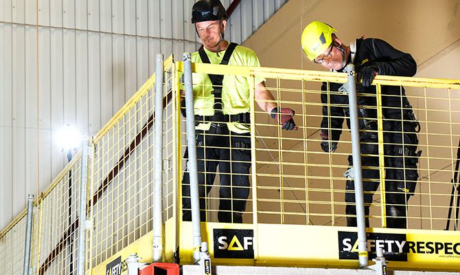 Training courses collective fall protection